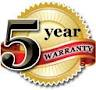 5 Year Warranty