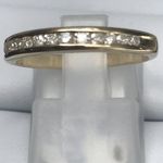 12 DIAMOND BAND 9 CARAT YELLOW GOLD RING DGR2853