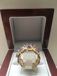 18 CARAT YELLLOW GOLD NATURAL TANZANITE KEYR1877RD