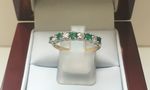 18 CARAT YELLOW GOLD EMERALD AND DIAMOND KEYR1905