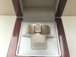 9 CARAT GOLD MATTE POLISHED MENS DIAMOND RING  RTRO7855