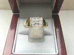 9 CARAT GOLD YELLOW AND WHITE MENS DIAMOND RING DGDR2396