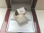 9 CARAT GOLD YELLOW AND WHITE MENS DIAMOND RING DGDR2396