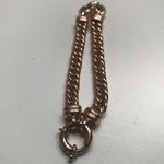 9 CARAT SOLID ROSEYELLOW GOLD CURB AND BELCHER LINK BRACELET KO11128