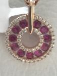 9 CARAT SOLID ROSE GOLD WITH 45 POINTS OF RUBY AND DIAMONDS AWJP1919R