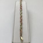 9 CARAT SOLID TWO TONE YELLOWROSE GOLD BRACELET GD10349