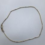 9 CARAT SOLID TWO TONE YELLOWWHITE GOLD ANKLET AG0722