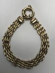 9 CARAT SOLID YELLOW GOLD 4 BAR GATE BRACELET GD/09/23/8