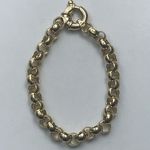 9 CARAT SOLID YELLOW GOLD BELCHER BRACELET 09173