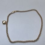 9 CARAT SOLID YELLOW GOLD BELCHER LINK ANKLET AG07028