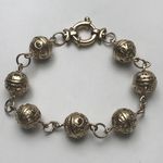 9 CARAT SOLID YELLOW GOLD FILIGREE BALL BRACELET KO04227