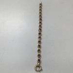 9 CARAT SOLID YELLOW GOLD GARNET BRACELET GD08222