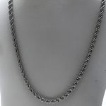 9 CARAT WHITE GOLD TUBULAR ROPE CHAIN G028A1