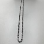 9 CARAT WHITE GOLD TUBULAR ROPE CHAIN G028A1