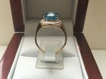 9 CARAT YELLOW GOLD AND WHITE DIAMOND  TOPAZ RING DR2373