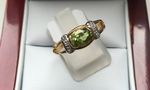 9 CARAT YELLOW GOLD NATURAL PERIDOT RING DGDR2229