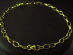 Anklet 9 Oval Belcher link 9 Carat Yellow Gold G-D  10/2/2