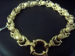Bracelet Filligree & Cross 9 Carat Yellow Gold 8/18/5