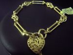Bracelet Keltic Link and Filligree Heart G-D 10/12/1