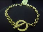 Bracelet Oval belcher link and Round T Bar Circle 10/9/4