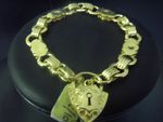 Bracelet Plain Shield heart Circle Flat bar link G-D  01/28/8