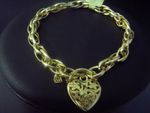 Bracelet Rope link & Filliogree heart G-D 10/13/5 