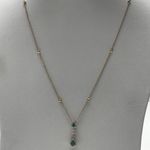 DIAMOND AND NATURAL EMERALD PENDANT NECKLACE18 CARAT  KEY29500