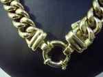 Double Stamped 9 Carat Yellow Gold Bolt Necklace 21068