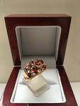 GARNET RING YELLOW GOLD 9 CARAT DGDR3170