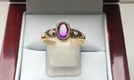NATURAL AMETHYST AND DIAMOND RING DDR10353