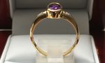 NATURAL AMETHYST AND DIAMOND RING DDR10353