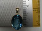 NATURAL BLUE TOPAZ OVAL 20MM LONG PENDANT DGDP2609