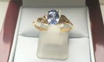 NATURAL CEYLON SAPPHIRE YELLOW GOLD RING DDR665
