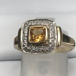 NATURAL CITRINE 9 CARAT WHITE AND YELLOW GOLD DGR1631