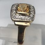 NATURAL CITRINE 9 CARAT WHITE AND YELLOW GOLD DGR1631