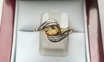 NATURAL CITRINE 9 CARAT W/Y GOLD RING DDDR1671