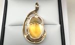 NATURAL CITRINE WHITE AND YELLOW PENDANT DP2885