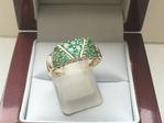 NATURAL EMERALD AND DIAMOND RING DGDR1963