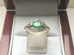 NATURAL EMERALD AND DIAMOND RING DGDR3410