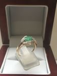 NATURAL EMERALD AND DIAMOND RING DGDR3410