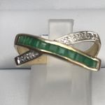 NATURAL EMERALD and DIAMOND RING DGR3081