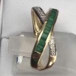 NATURAL EMERALD and DIAMOND RING DGR3081
