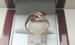 NATURAL GARNET AND DIAMOND RING DDR414