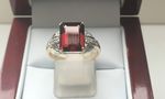 NATURAL GARNET AND DIAMOND RING DGDR2413