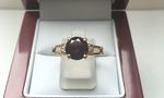 NATURAL GARNET AND DIAMOND RING DDR876