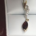 NATURAL GARNET PENDANT 9 CARAT YELLOW GOLD DGP 3176