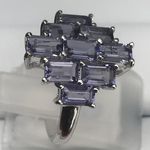 NATURAL IOLITE 9 CARAT WHITE GOLD RING DGR2066W