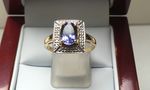 NATURAL IOLITE YELLOW & WHITE GOLD DDDR2756