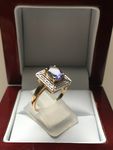 NATURAL IOLITE YELLOW and WHITE GOLD DDDR2756