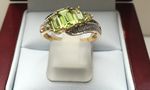 NATURAL PERIDOT 9 CARAT GOLD RING DG DR1502